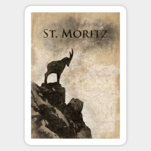 St. Moritz,Piz Nair,Switzerland Sticker